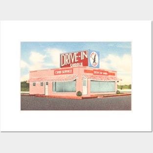 Drive-In Griddle postcard Posters and Art